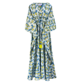 Beautiful Butterfly Blue Maxi Kaftan Dress Limited Edition