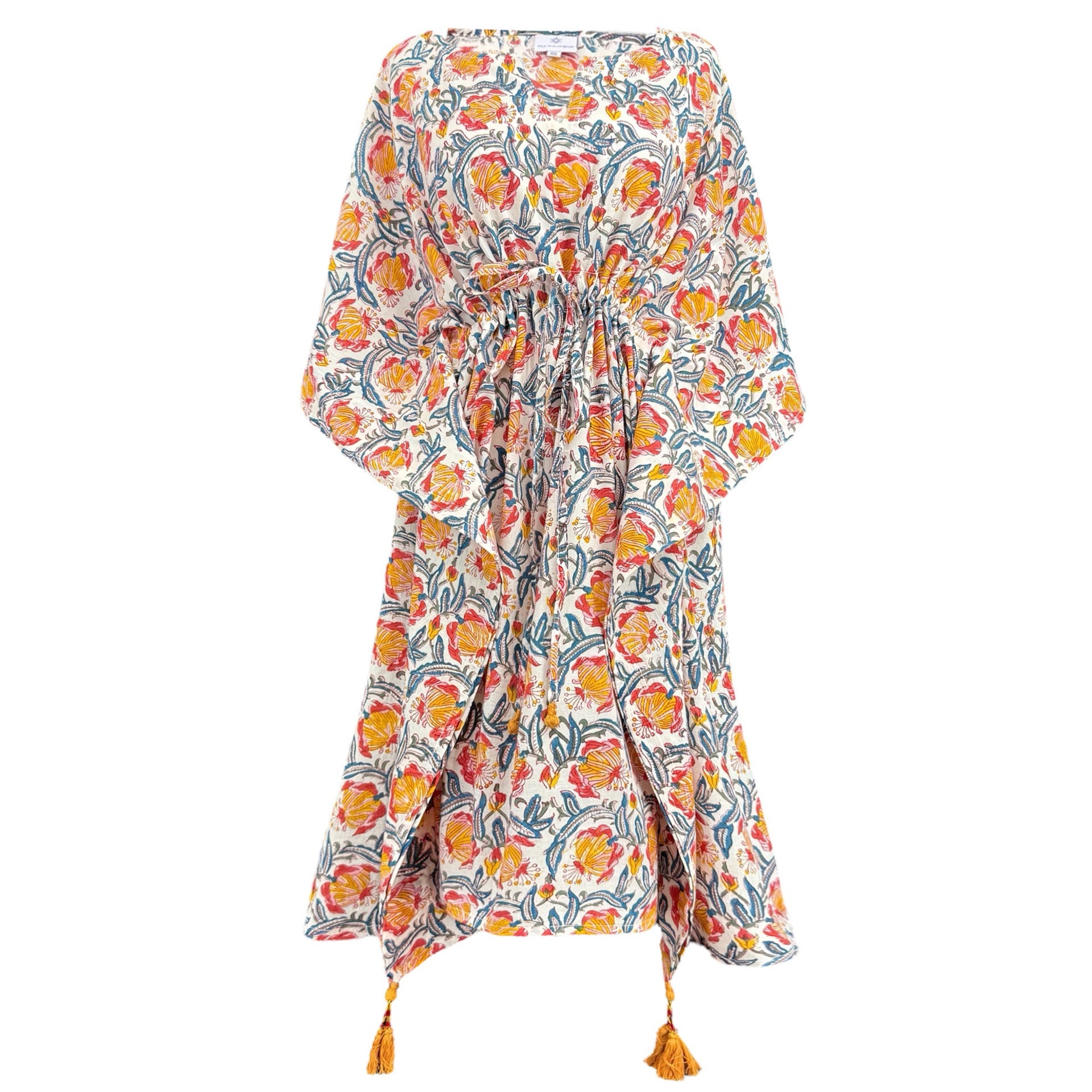 Angelina Floral Midi Kaftan Dress