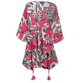 Giardino Azalea Italian Silk Short Kaftan Dress