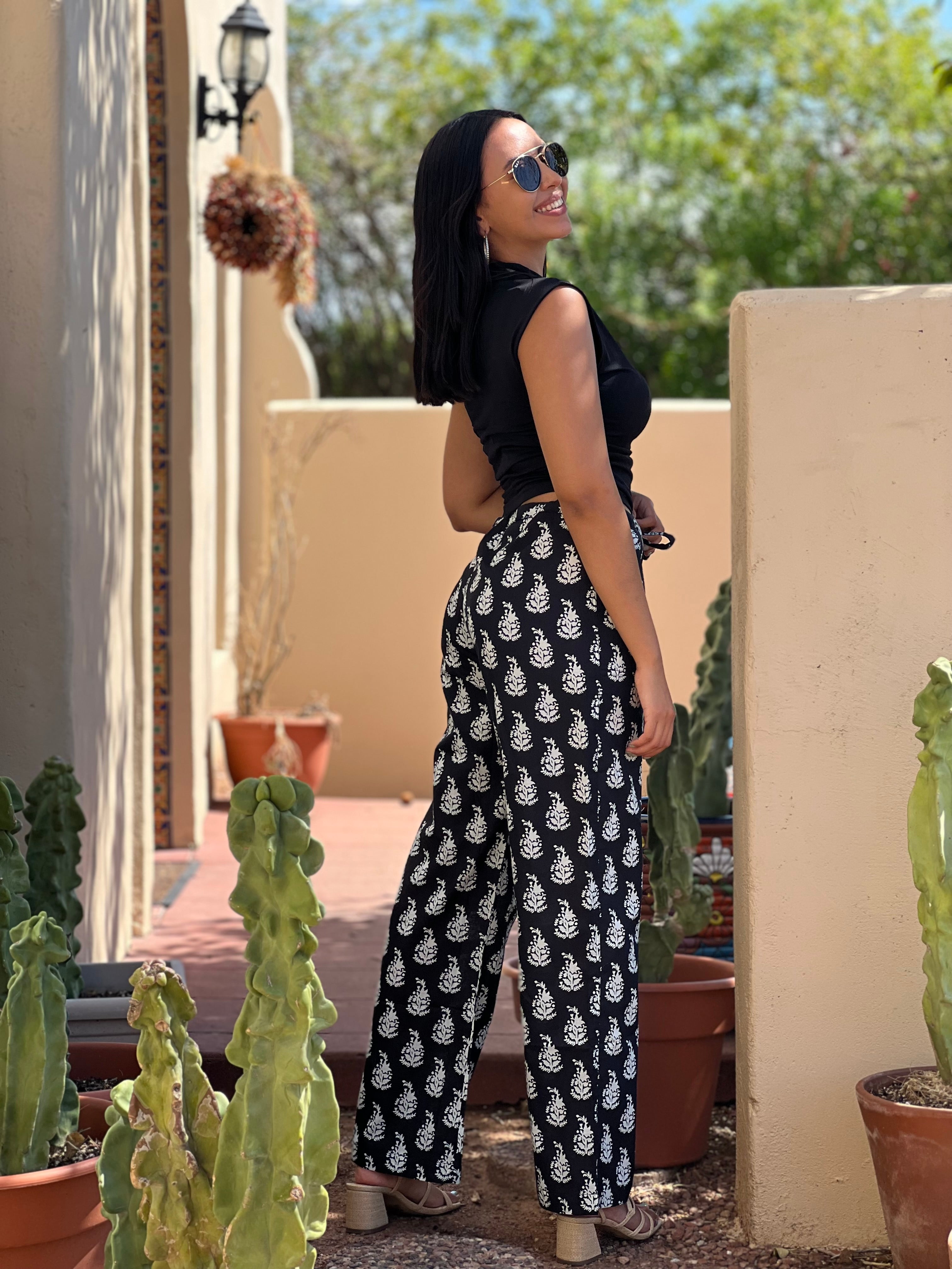 Luisa Obsidian Cotton Lounge Pants