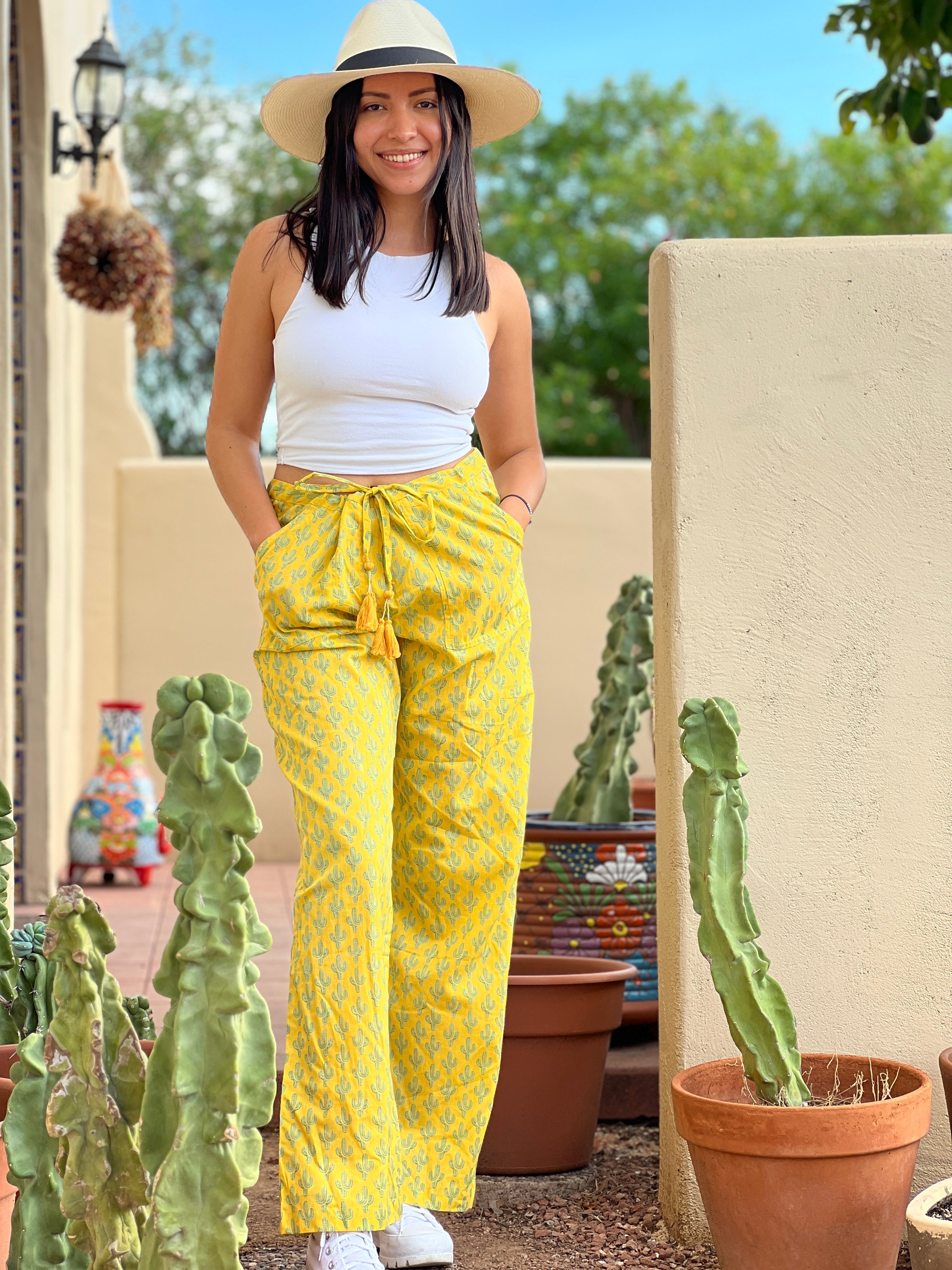 Marigold Prickly Pax Cactus Lounge Pants