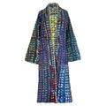 Malini Indigo Cotton Quilted Kantha Coat One of a Kind