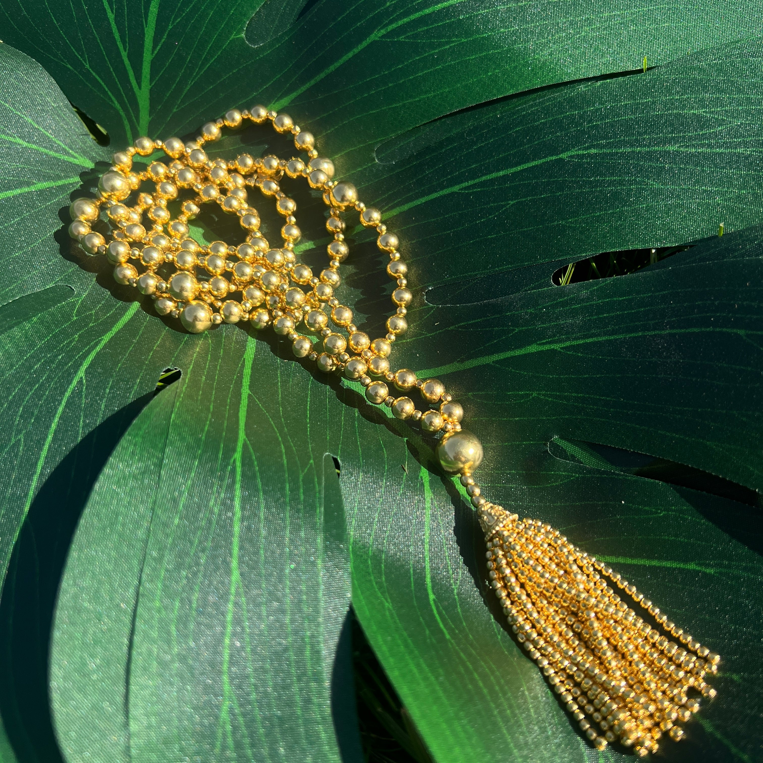 18K Gold Plated Silver Mala Necklace