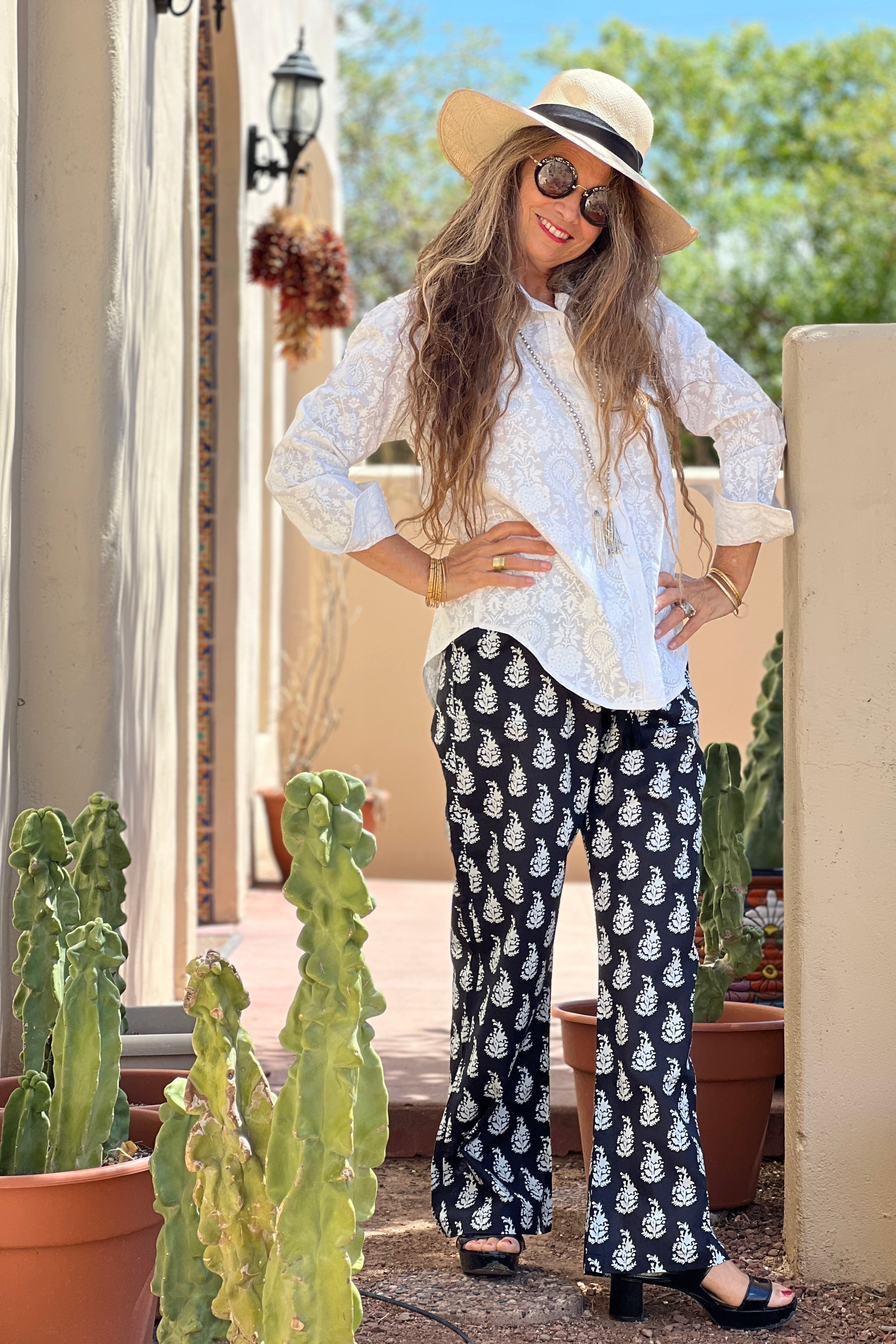 Luisa Obsidian Cotton Lounge Pants