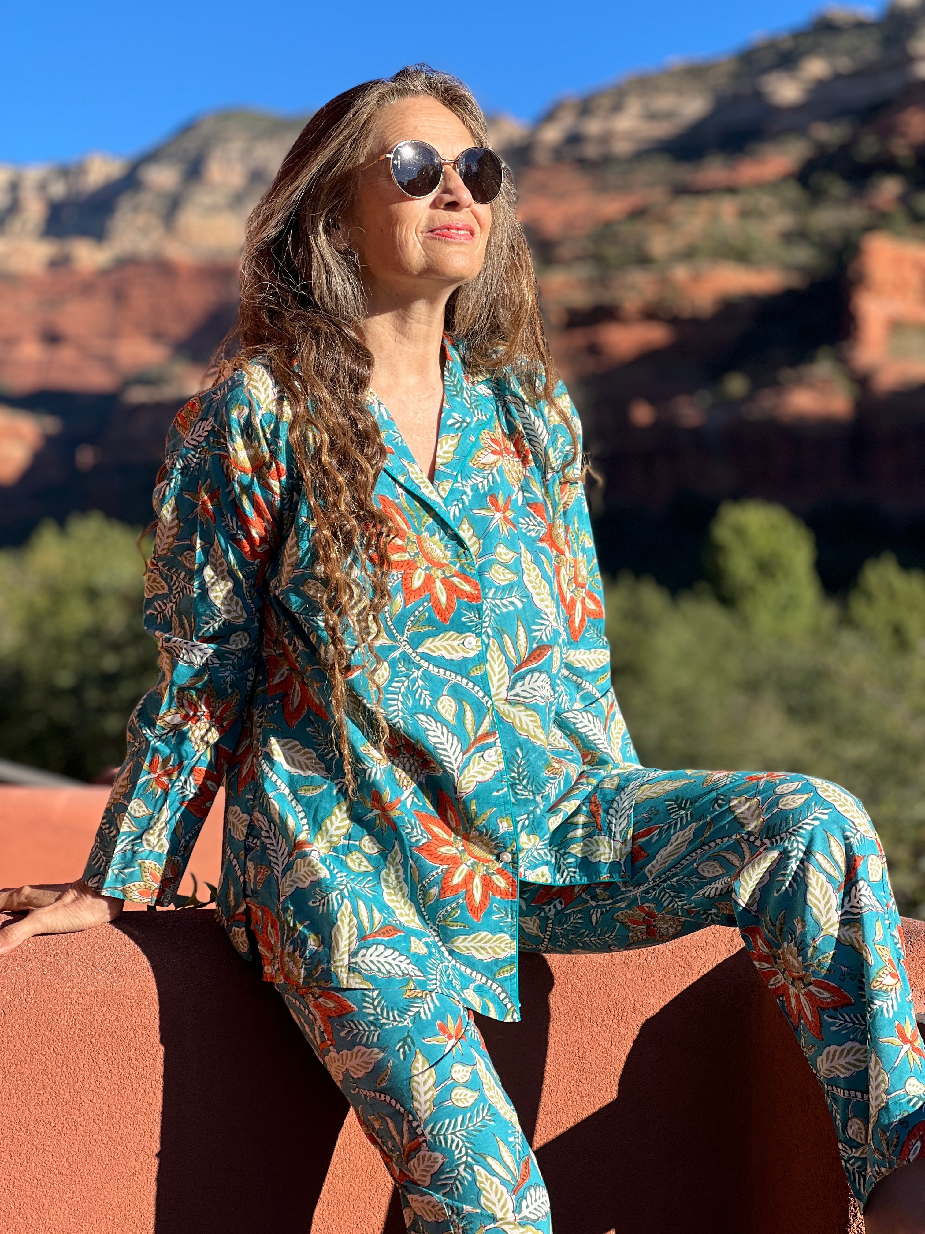 Catherine Long Sleeve Cotton Pajamas