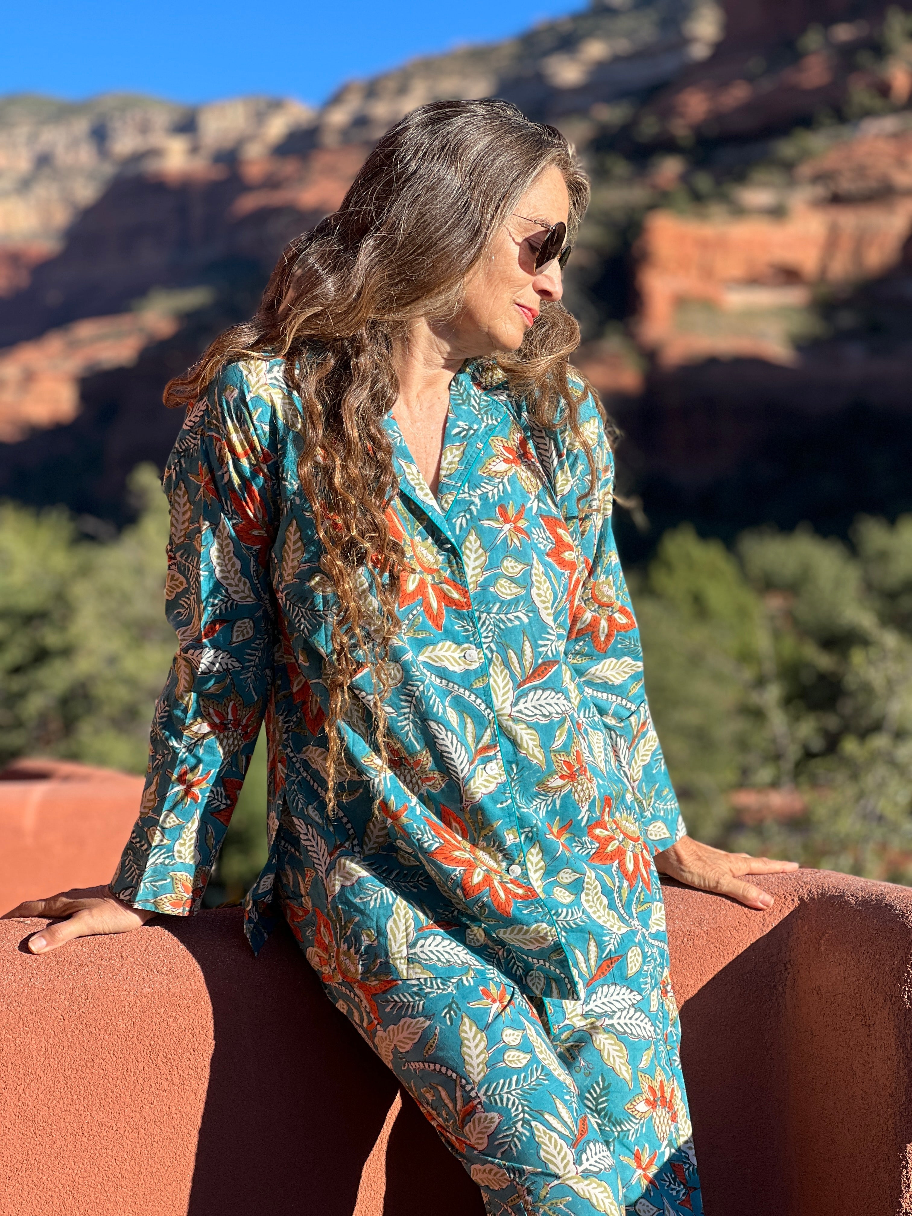 Catherine Long Sleeve Cotton Pajamas