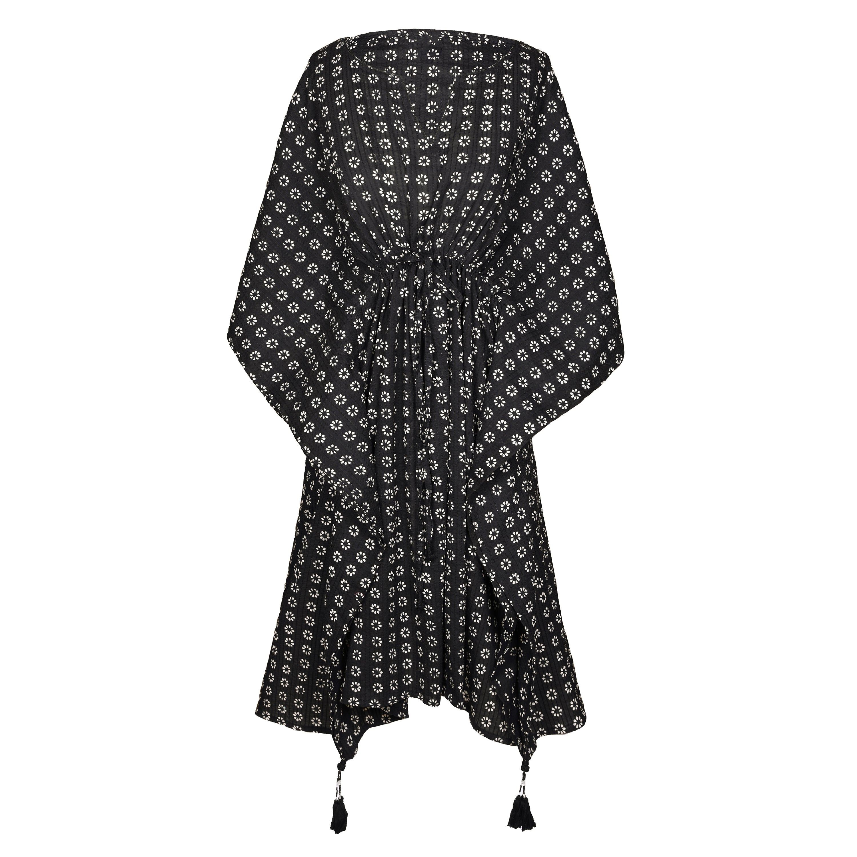 Black Manisha Midi Kaftan Dress