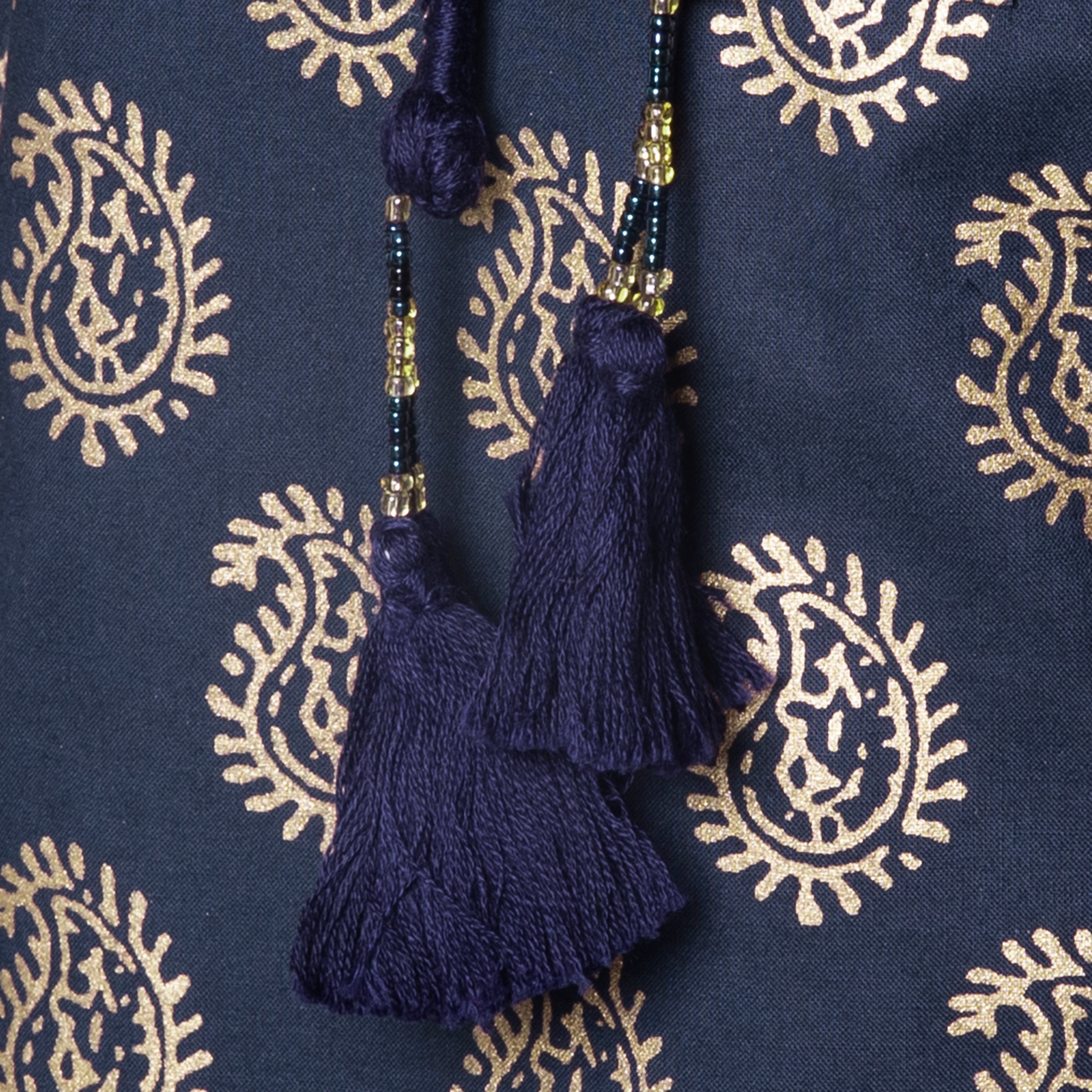 Nefertiti Navy Paisley Cotton Lounge Pant