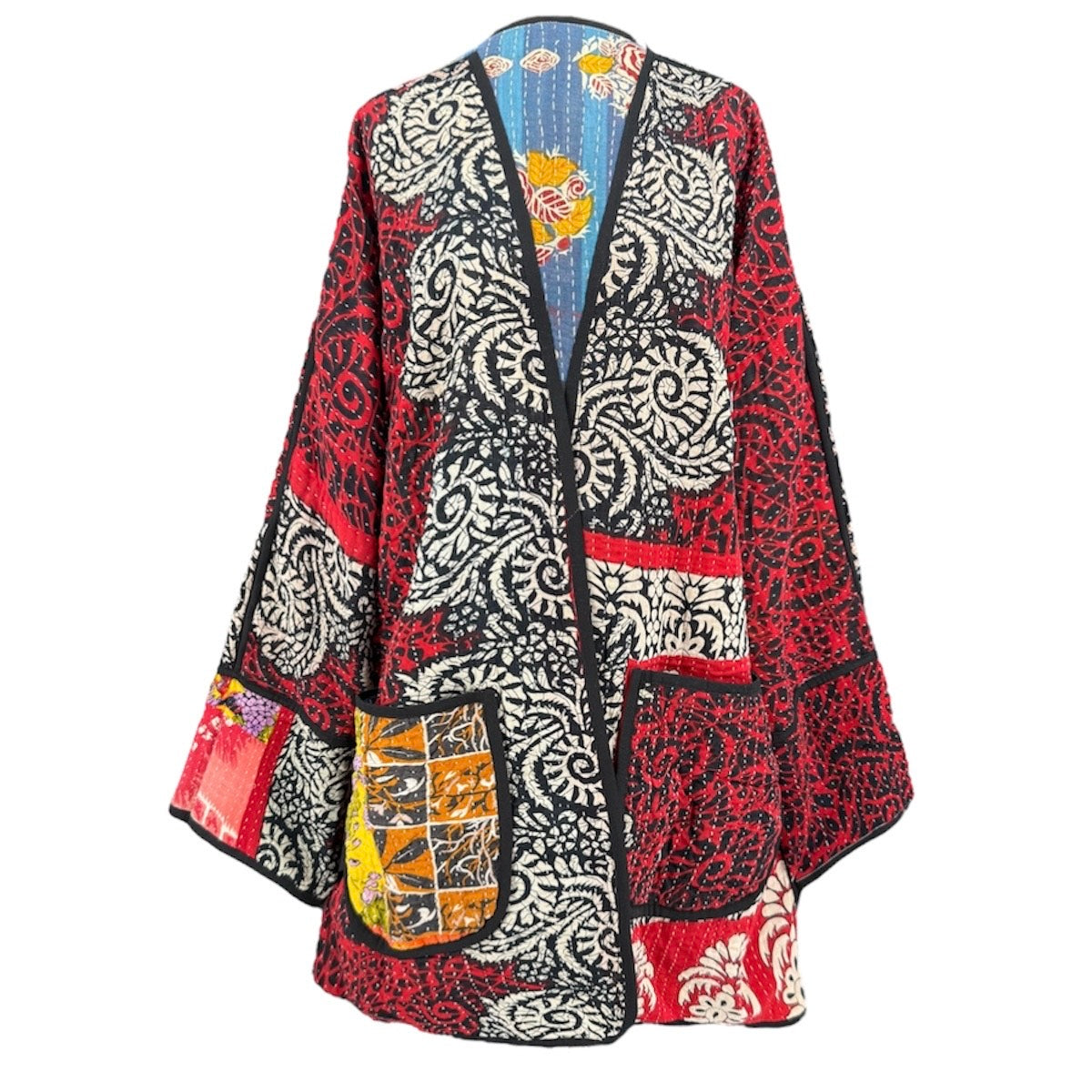 Kovalam Cotton Kantha Coat One of a Kind