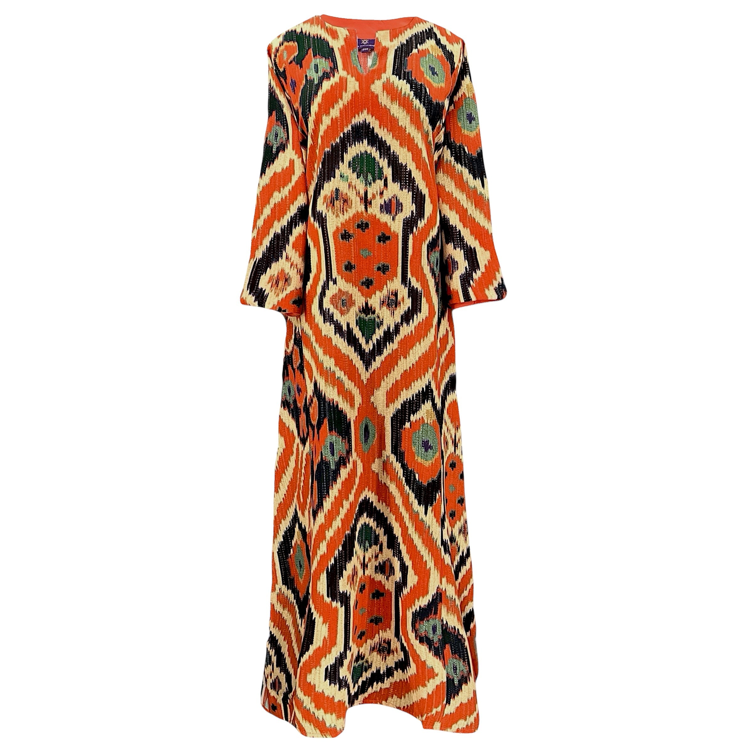 Angelo Tangelo Italian Silk Long Tunic Dress