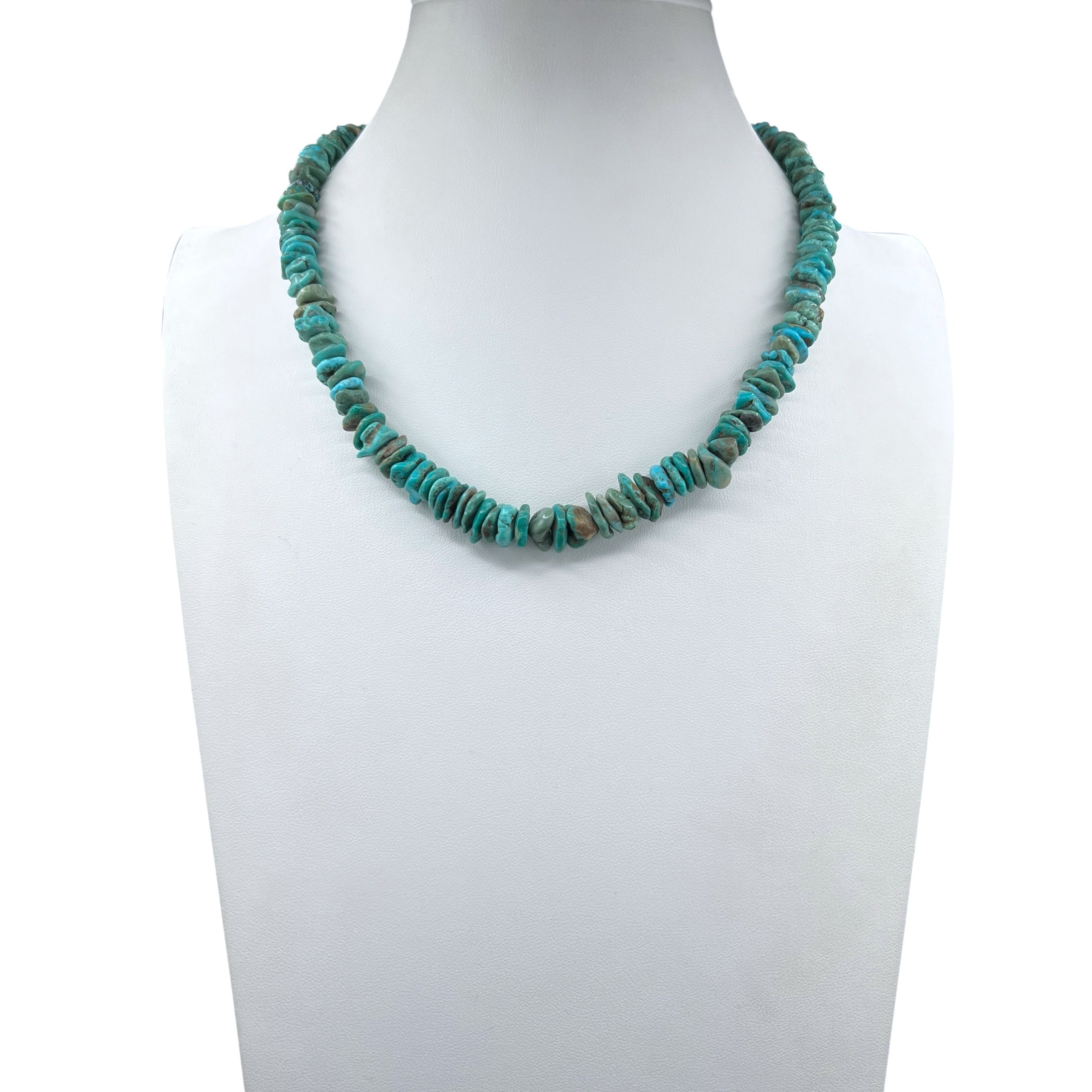 Checker Nevada Blue Turquoise Necklace Santo Domingo