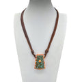Mosaic Inlay Spiny Oyster and Turquoise Necklace Santo Domingo