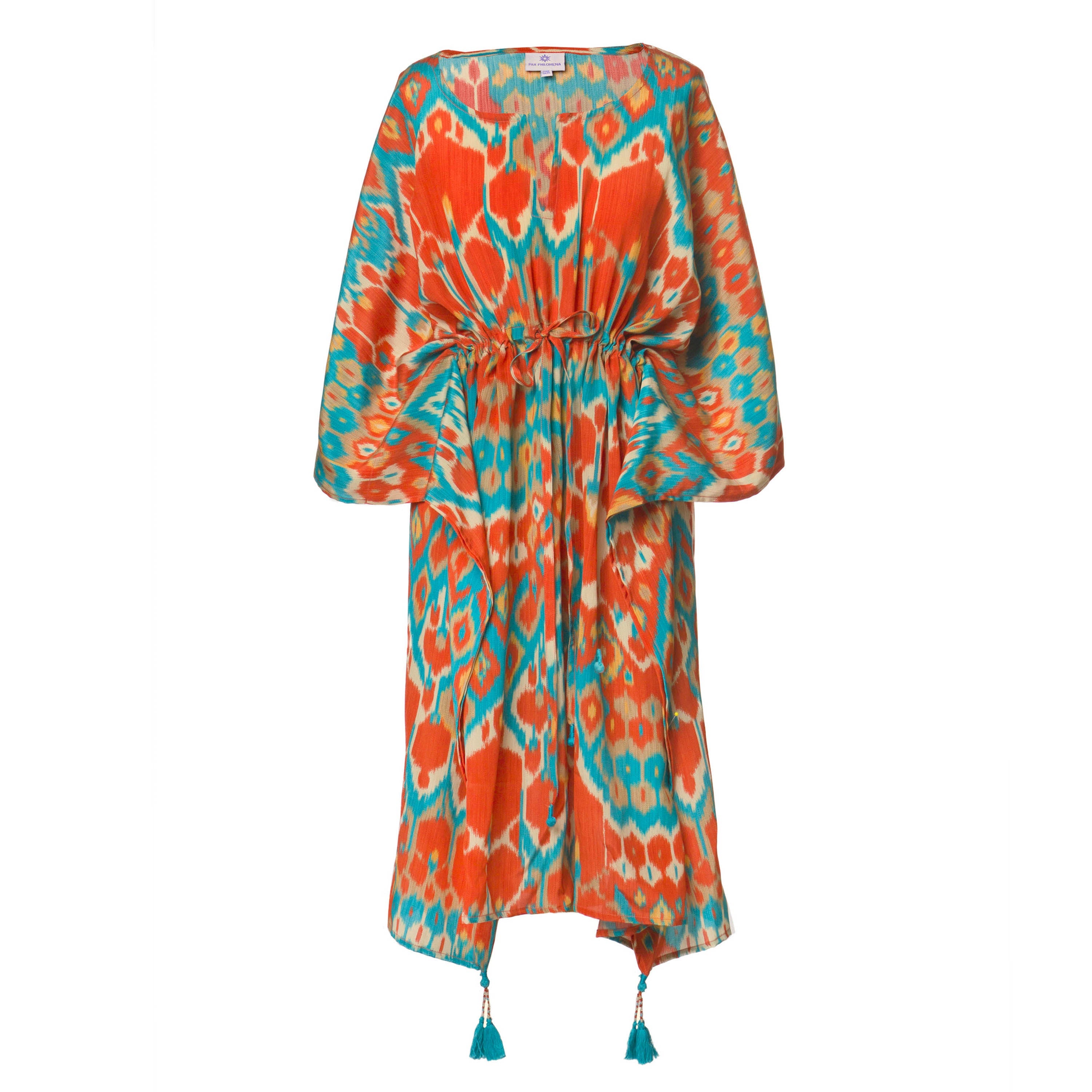 Bella Vita Italian Silk Midi Kaftan Dress